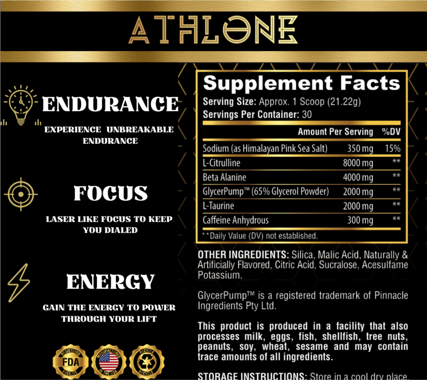 Athlone Blue Razz Pre-Workout Powder - Athlone Supplements